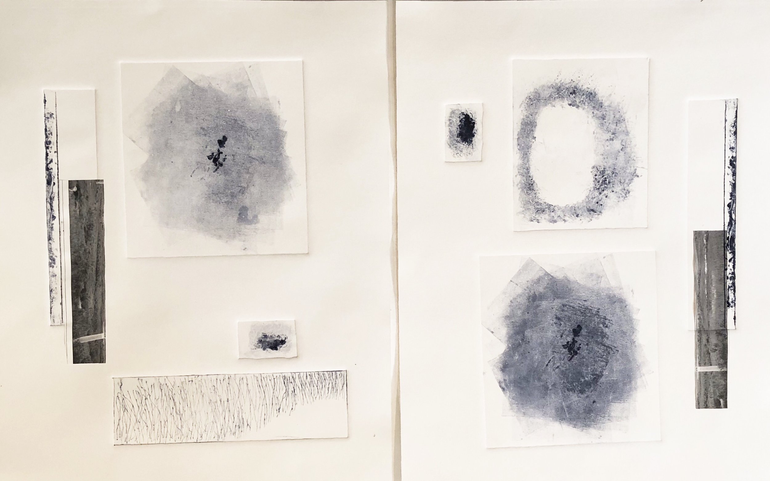 The Eyes Have It, 2018, archival print photographs, monotypes, etchings, 24 x 36 in, $2,300