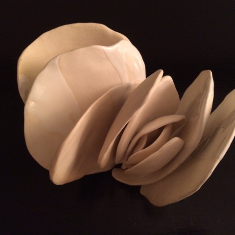 Alive, 2015, partly glazed stoneware, 8 x 5 x 6 in, SOLD