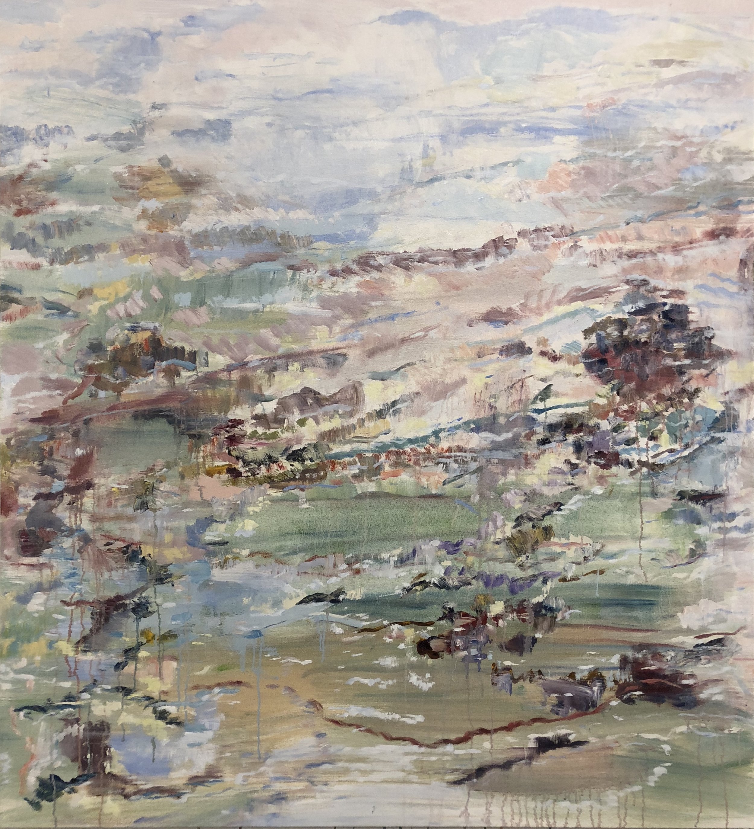 Abstract Hills, 2015, oil, canvas, 53 x 48 in, $10,000