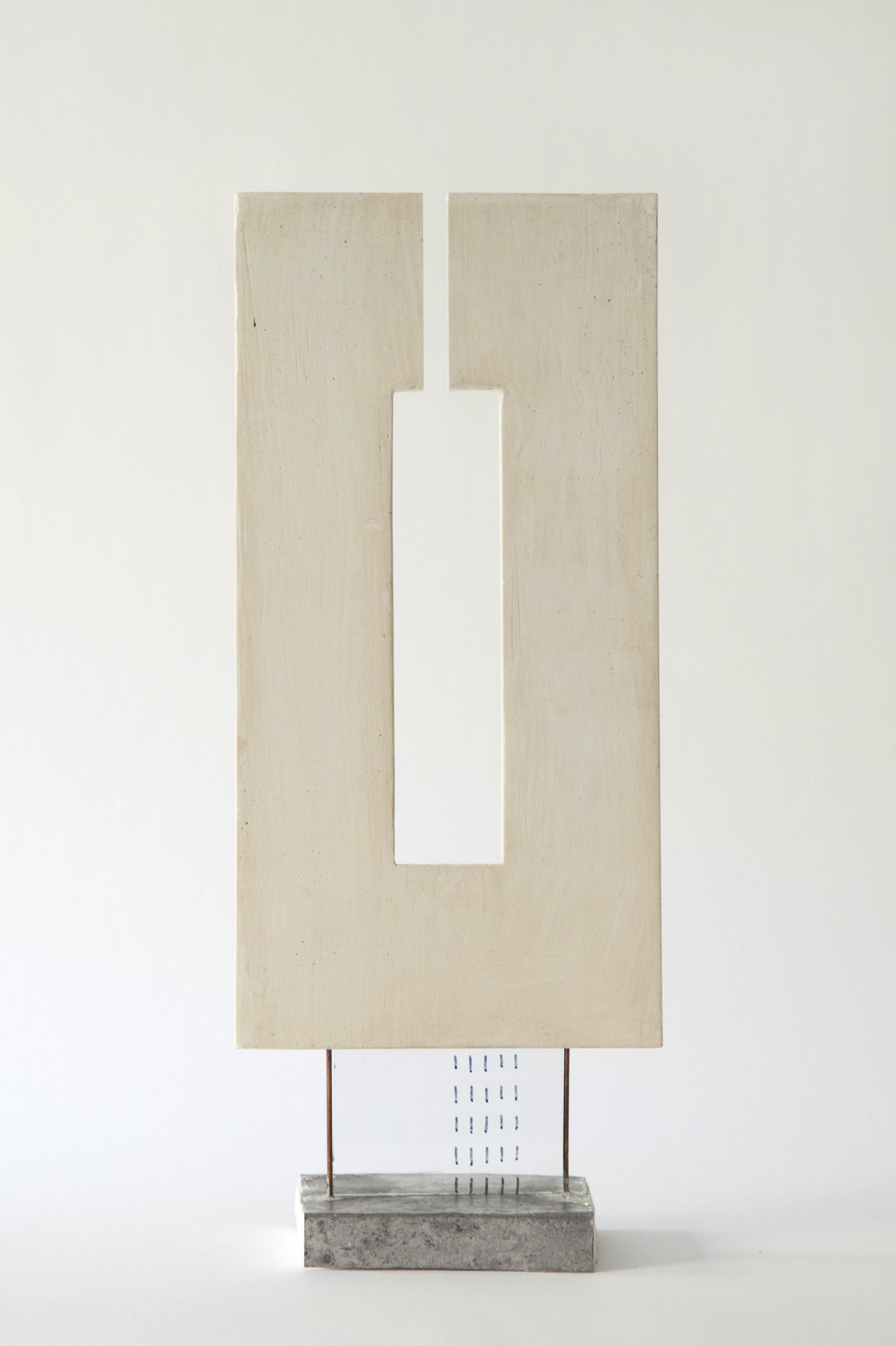 Portal, plaster and glass, 2016, 14 x 4 x 4 in, SOLD