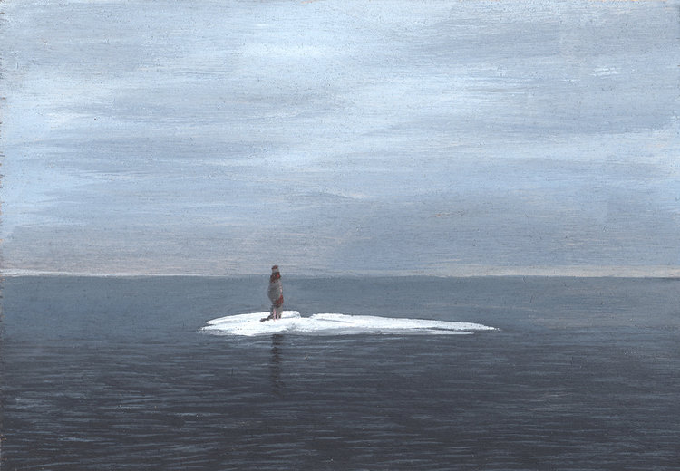 Solitude, 2018, acrylic on wood, 5 x 7 in, SOLD