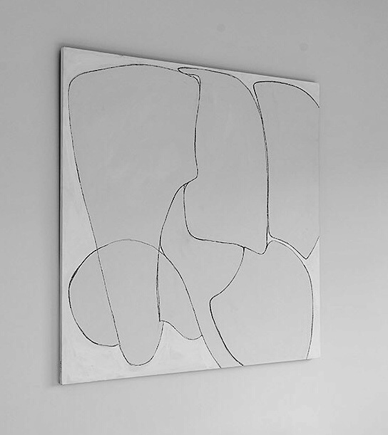 Line Shape Form #1, 2019, acrylic on birch panel, 48 x 48 in SOLD