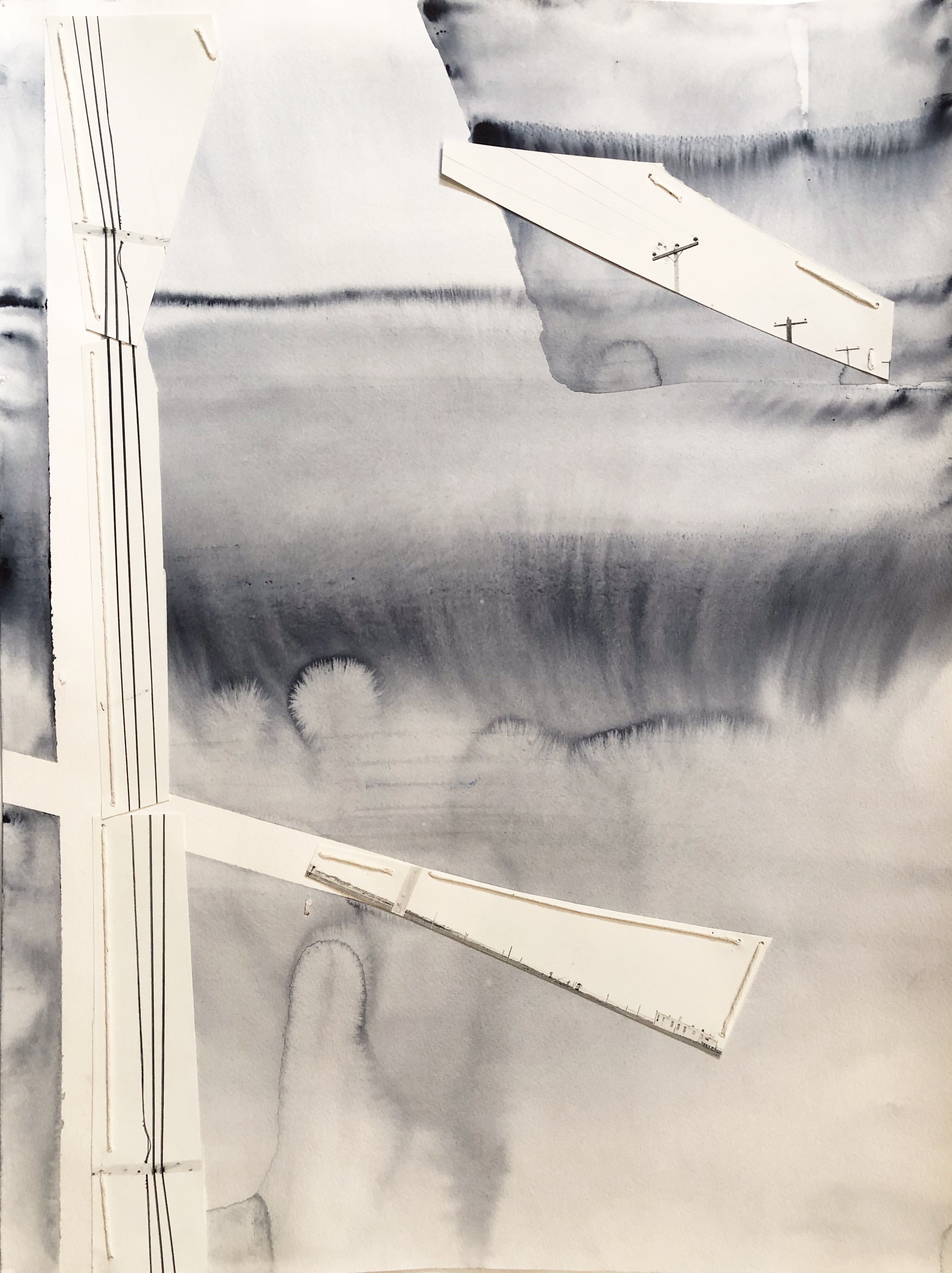 It's So Important to Connect, 2016, archival print photographs and watercolor on paper, 18 x 24 in, $1800