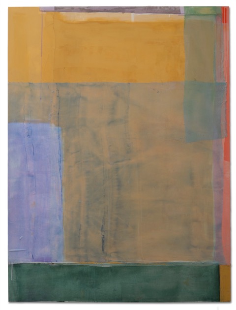 Bird's Eye View, 2019, dyed silk,acrylic on canvas, 30 x 40 in, $6000