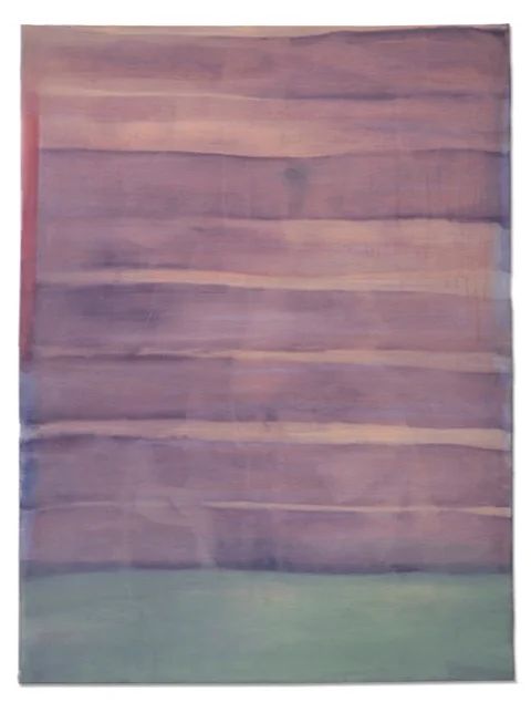 Dusk, 2019, dyed silk,acrylic, on canvas, 30 x 40 in,$6000
