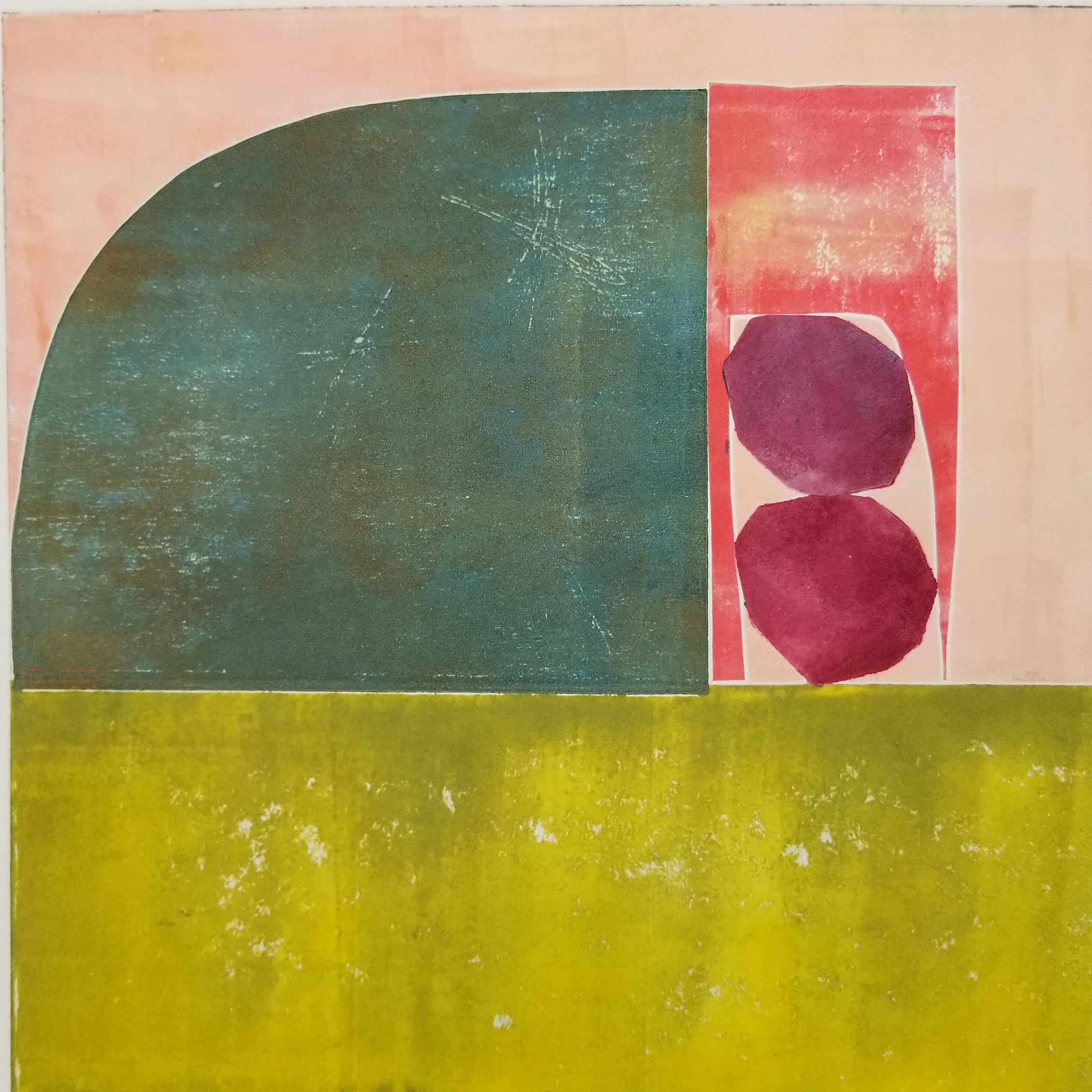 100 Days-No. 94, 2019, Monoprint, 22 x 22 in, (framed) $495