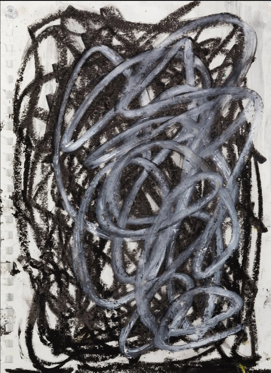 Stage Fright Oil Stick and Watercolor on Paper 11x8.jpg