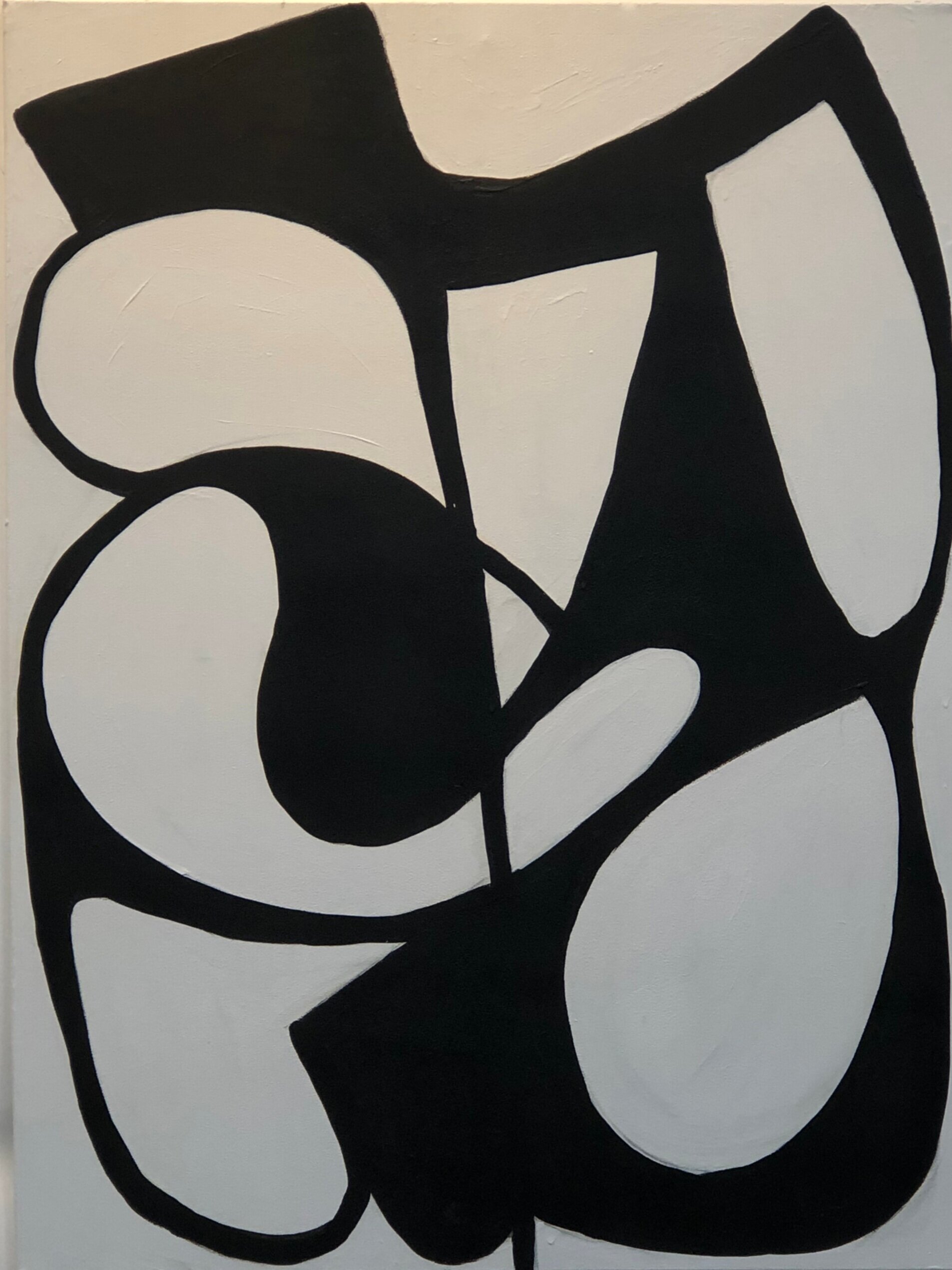 Black & White #1, 2020, acrylic on canvas, 40 x 30 in, SOLD