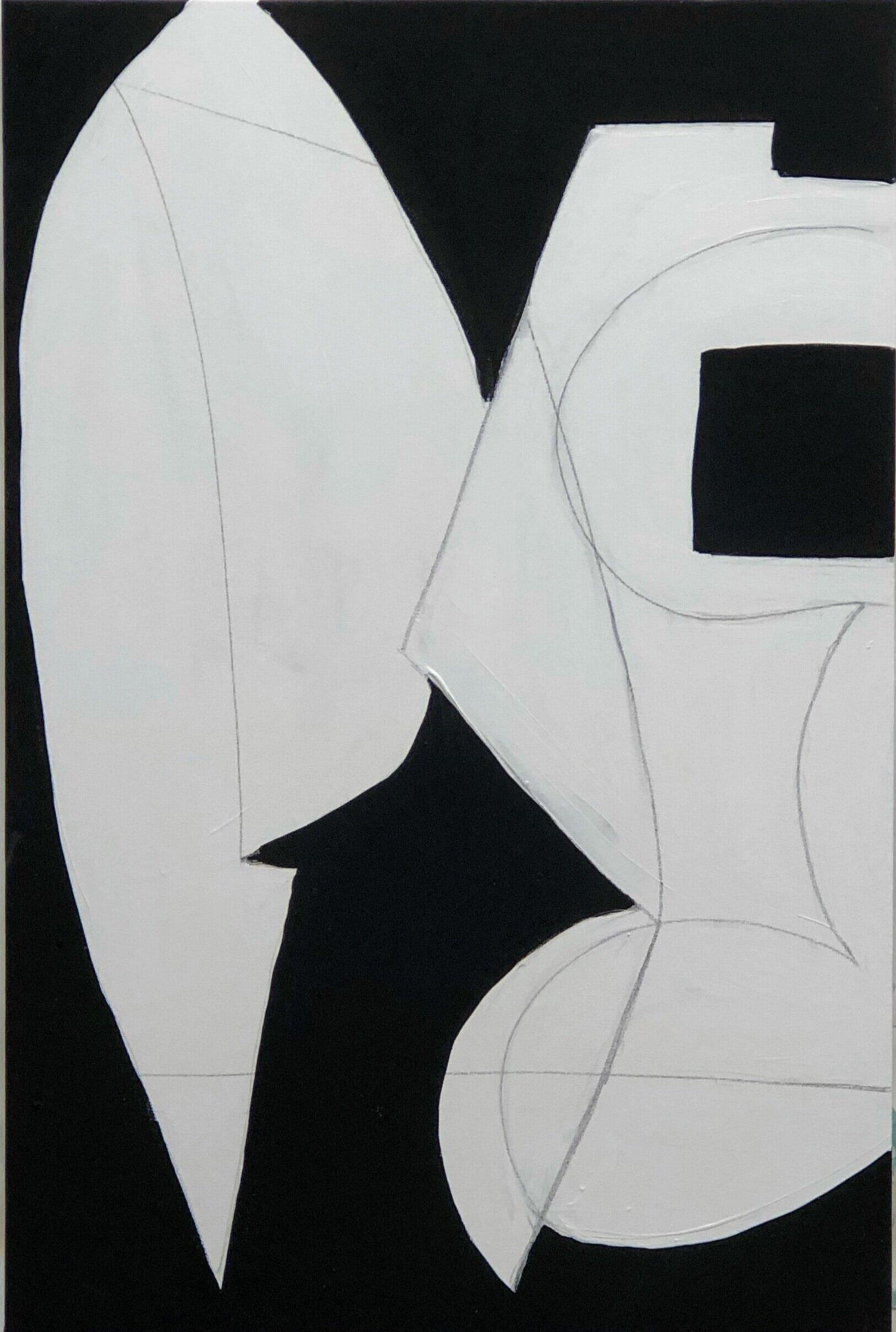 Black & White #3, 2020, acrylic on canvas, 36 x 24 in,  $3000