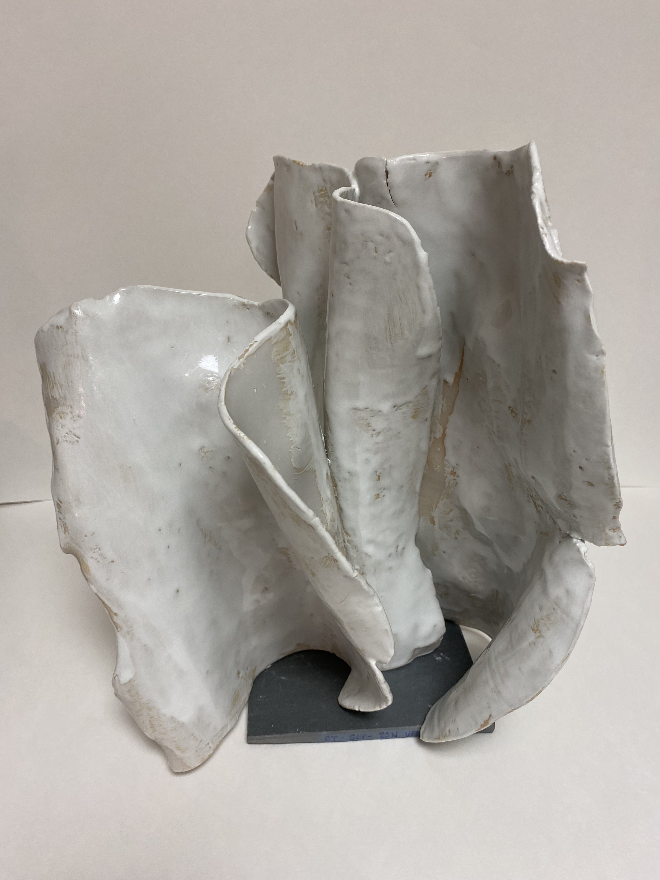 Ice Cap, 2021, white glazed ceramic, 12 x 11 x 9 in, $1,500