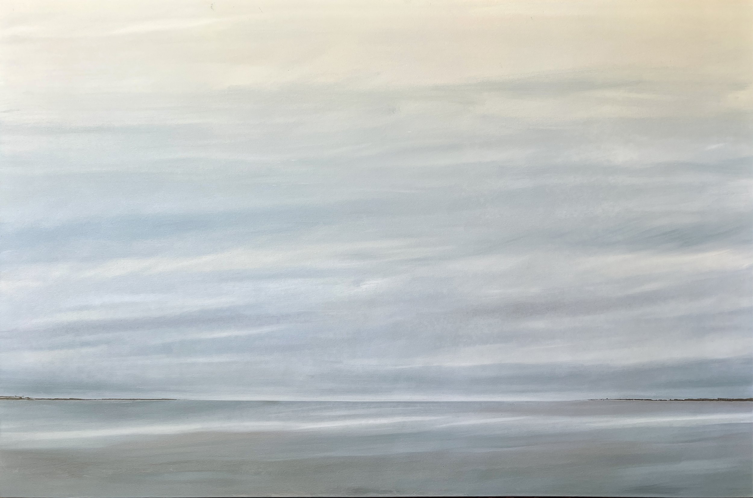 Kurt Giehl, Accabonac Morning, Oil on Canvas 40 x 60 inches, SOLD