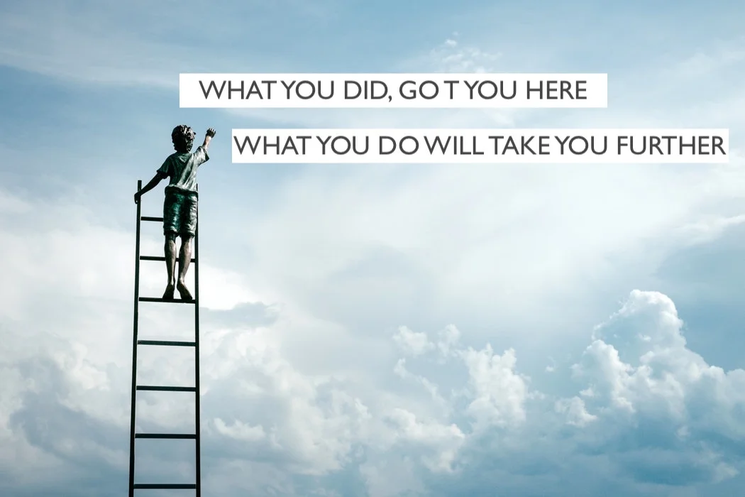 WHAT YOU DID, GOT YOU HERE - WHAT YOU DO WILL TAKE YOU FURTHER