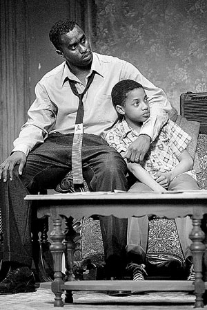 Sean Combs as Walter Lee Younger and Alexander Mitchell as Travis, Walter’s son in a televised adaptation of “A Raisin in the Sun.”