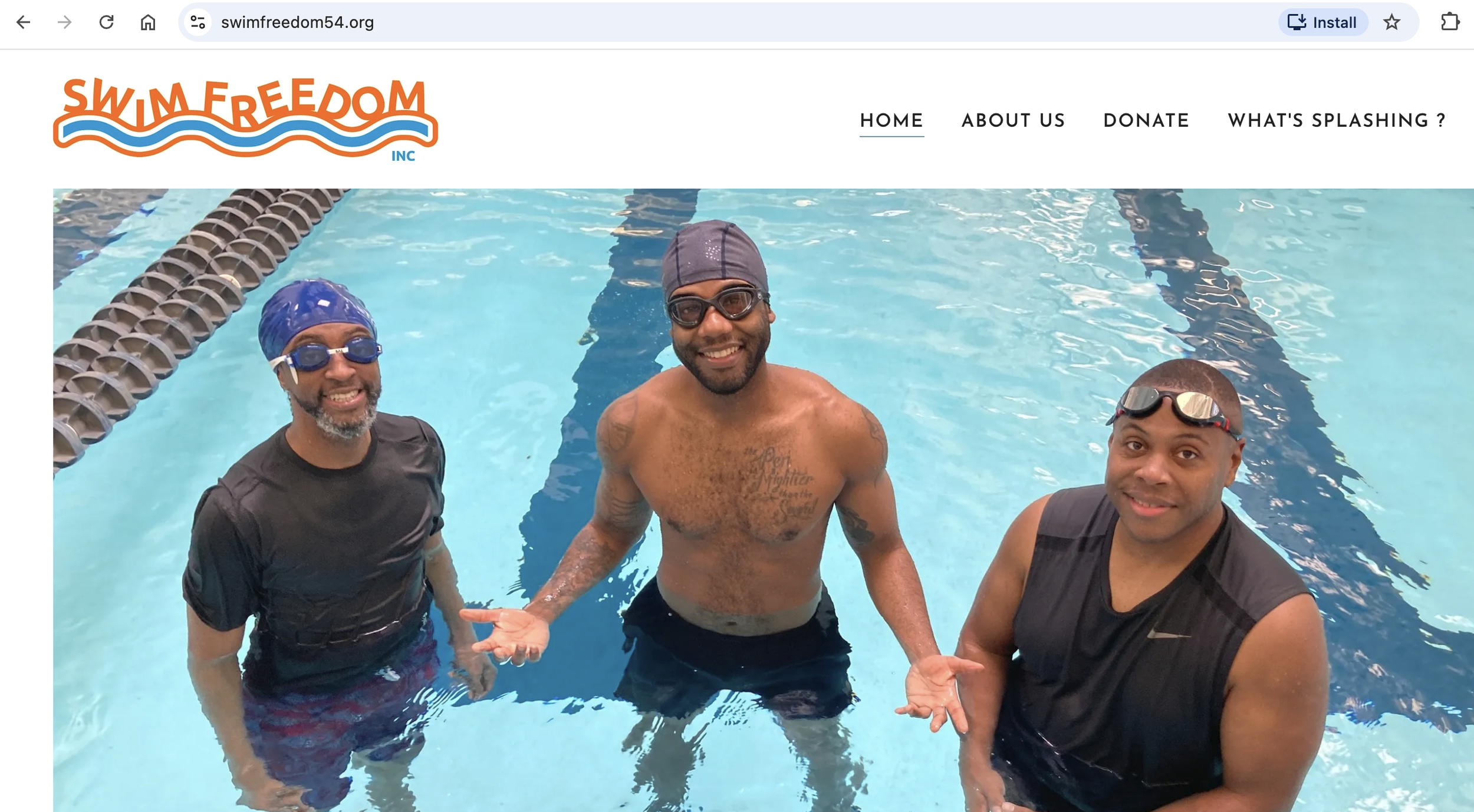 https://swimfreedom54.org website by  Benadette Matthis