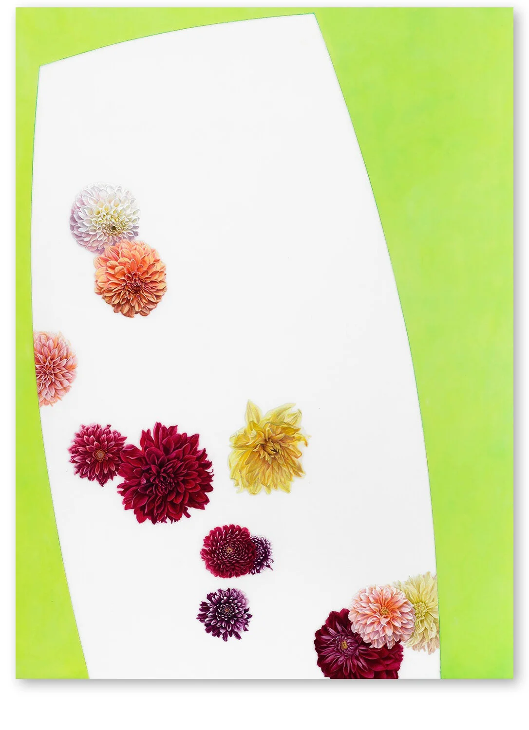     Tilt     2019 ,  40″ x 30″, oil on Duralar    (Courtesy of Texas Gallery) 