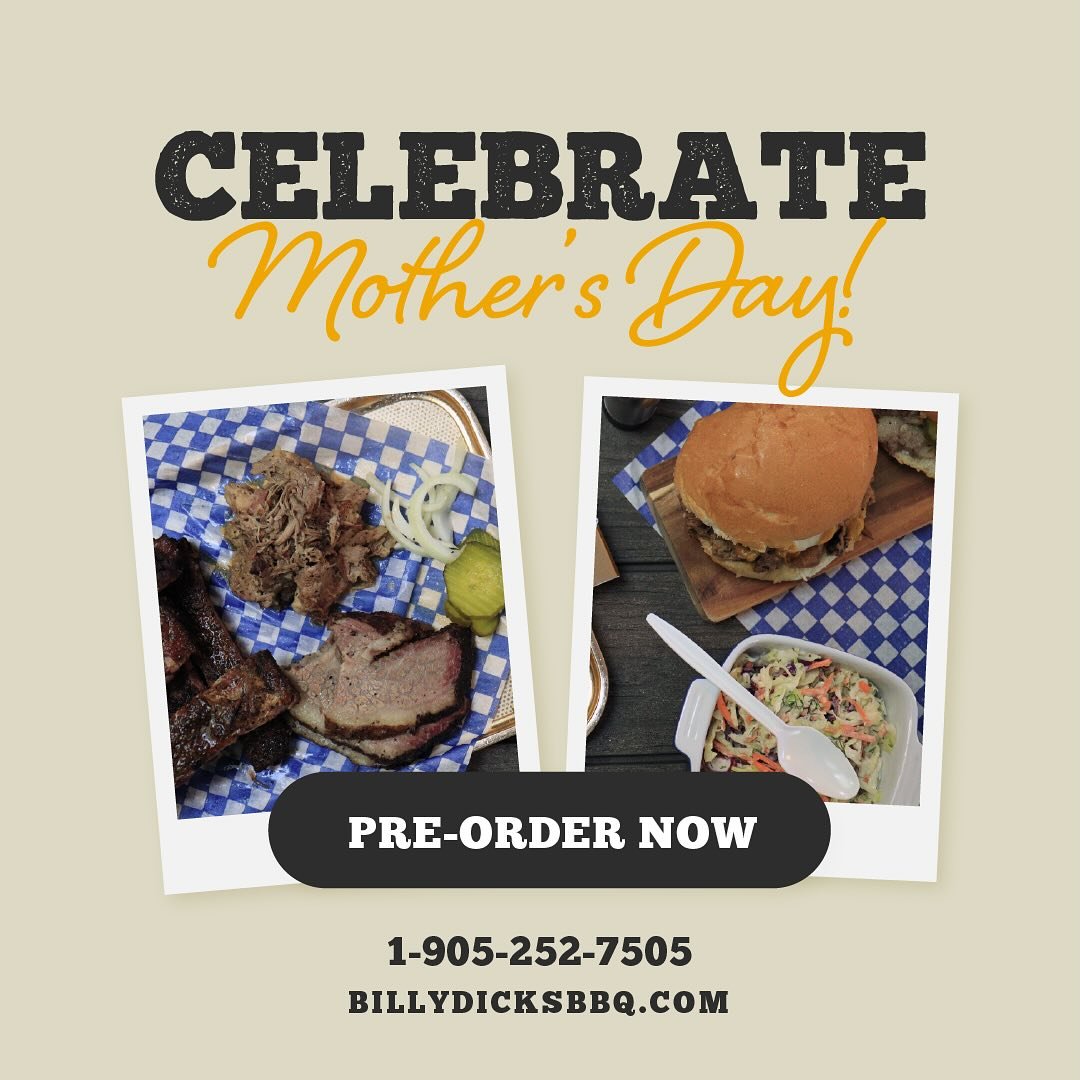 Celebrate Mothers&rsquo;s Day with delicious barbecue!!

Pre-order a Family, Party or Ultimate Platter by Friday, May 10th. 

Order online or call ☎️ 905 252 7505.

#mothersdaygift #catering #partyideas #foodie #barbecue #bbq #Angus #Barrie #Innisfil
