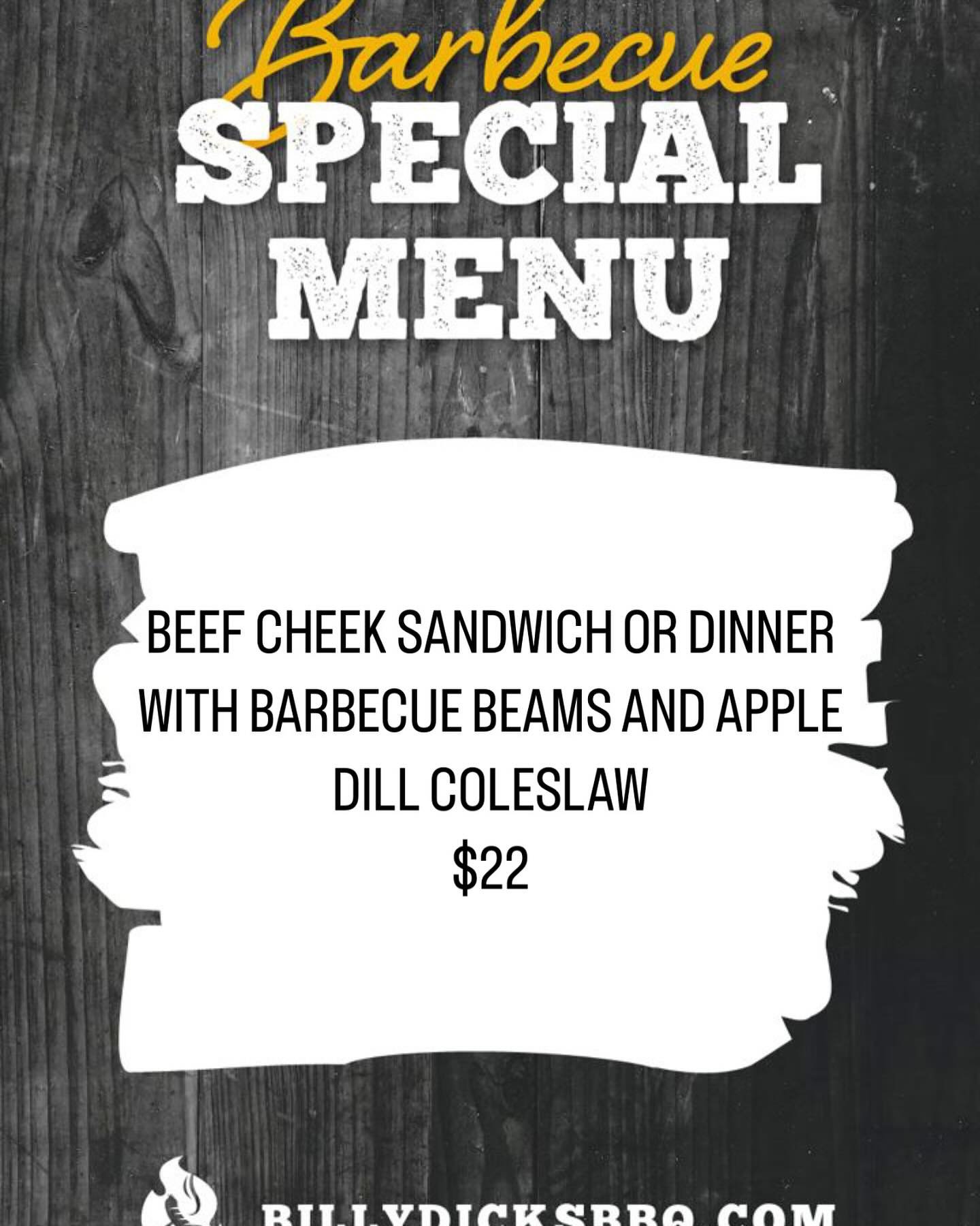 Things are Cheeky around here today, so hurry in and treat yourself to a unique meal.  Beef Cheeks for the win!!!! #barriebbq #barrieontario #allistonontario #bluemountains #collingwood #collingwoodontario #gtabbq #gta #muskokabbq #muskokabarbecue #b