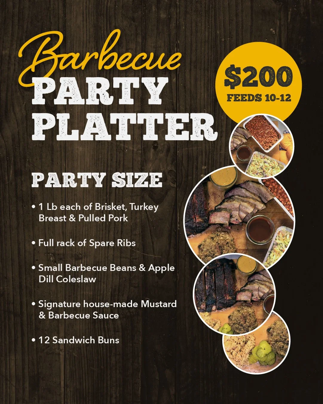 Billy Dick's Barbecue Party Platter Catering in Barrie