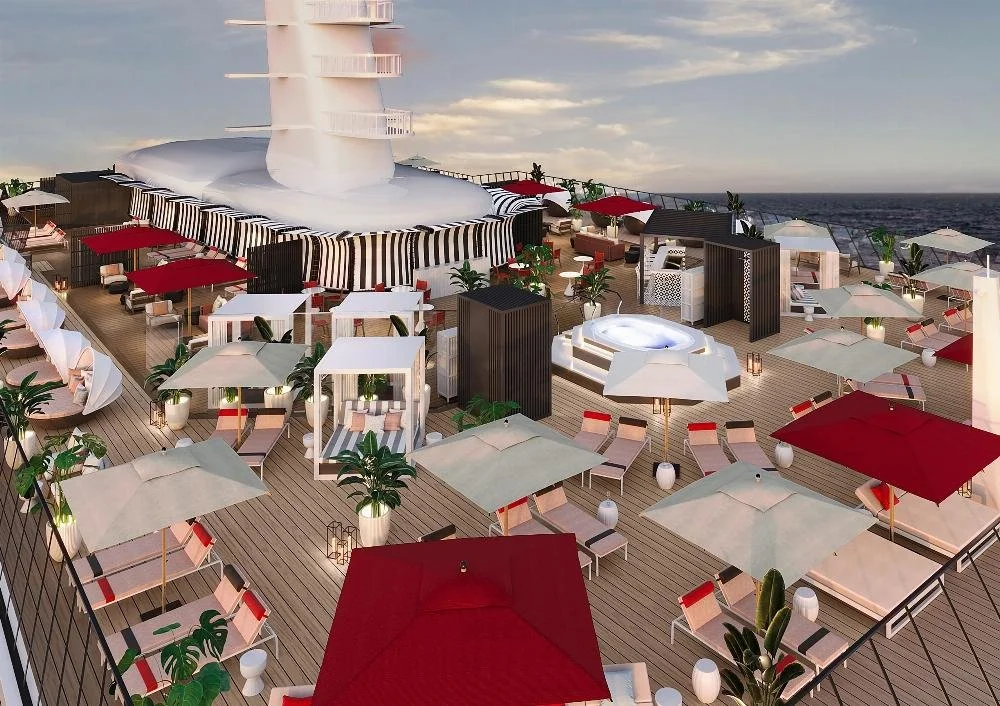 Artists impression The Retreat Sundeck on Celebrity Reflection after 2026-2027 Makeover