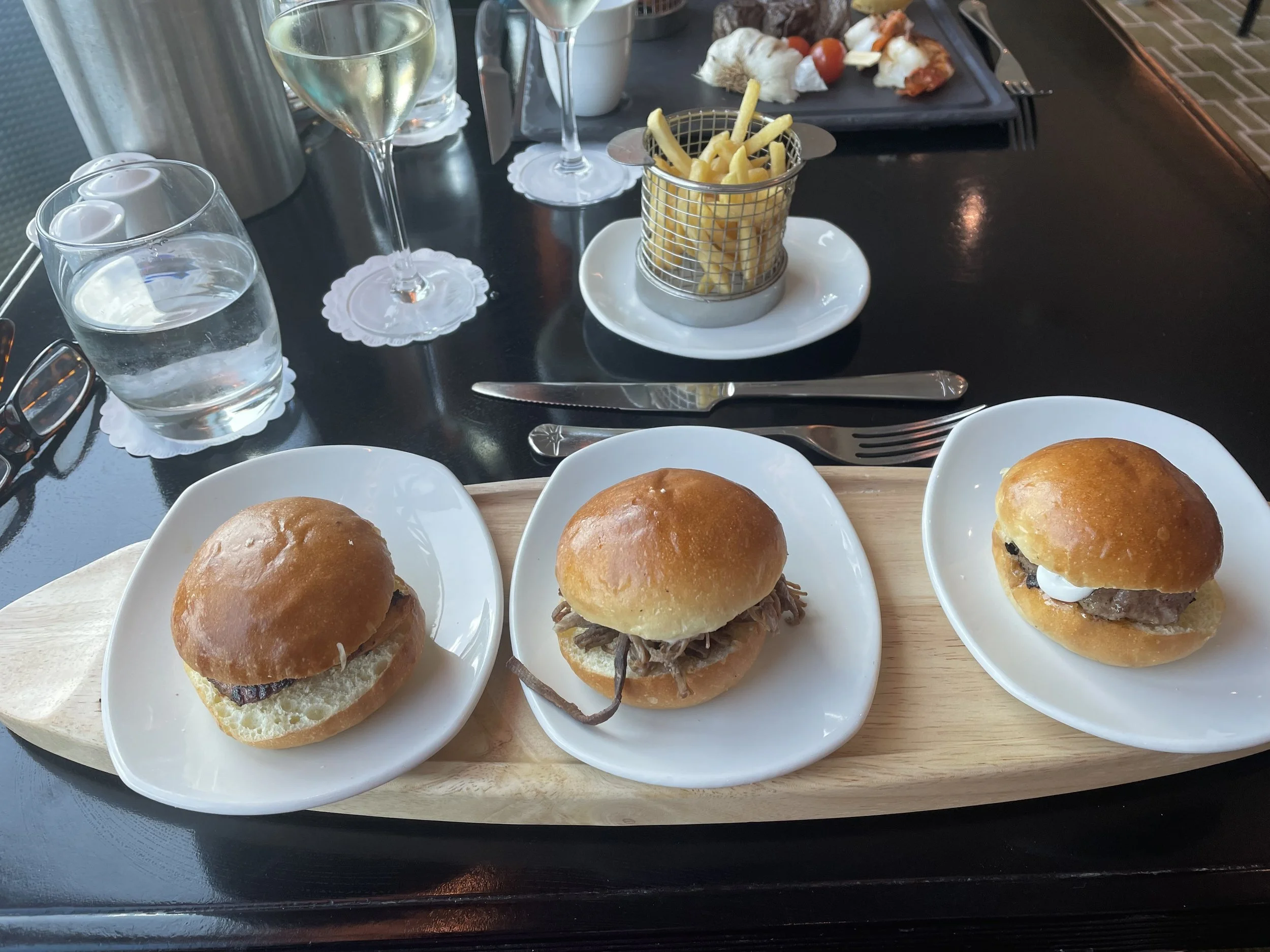 Trio of Sliders from The Glass House on P&O Cruises Britannia