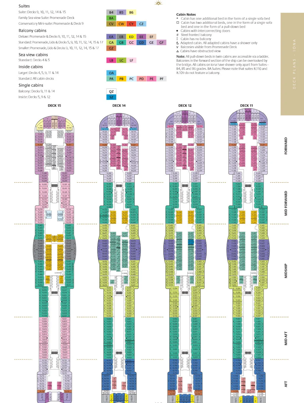 P&O Cruises Iona Deck Plans - Where’s My Cabin?