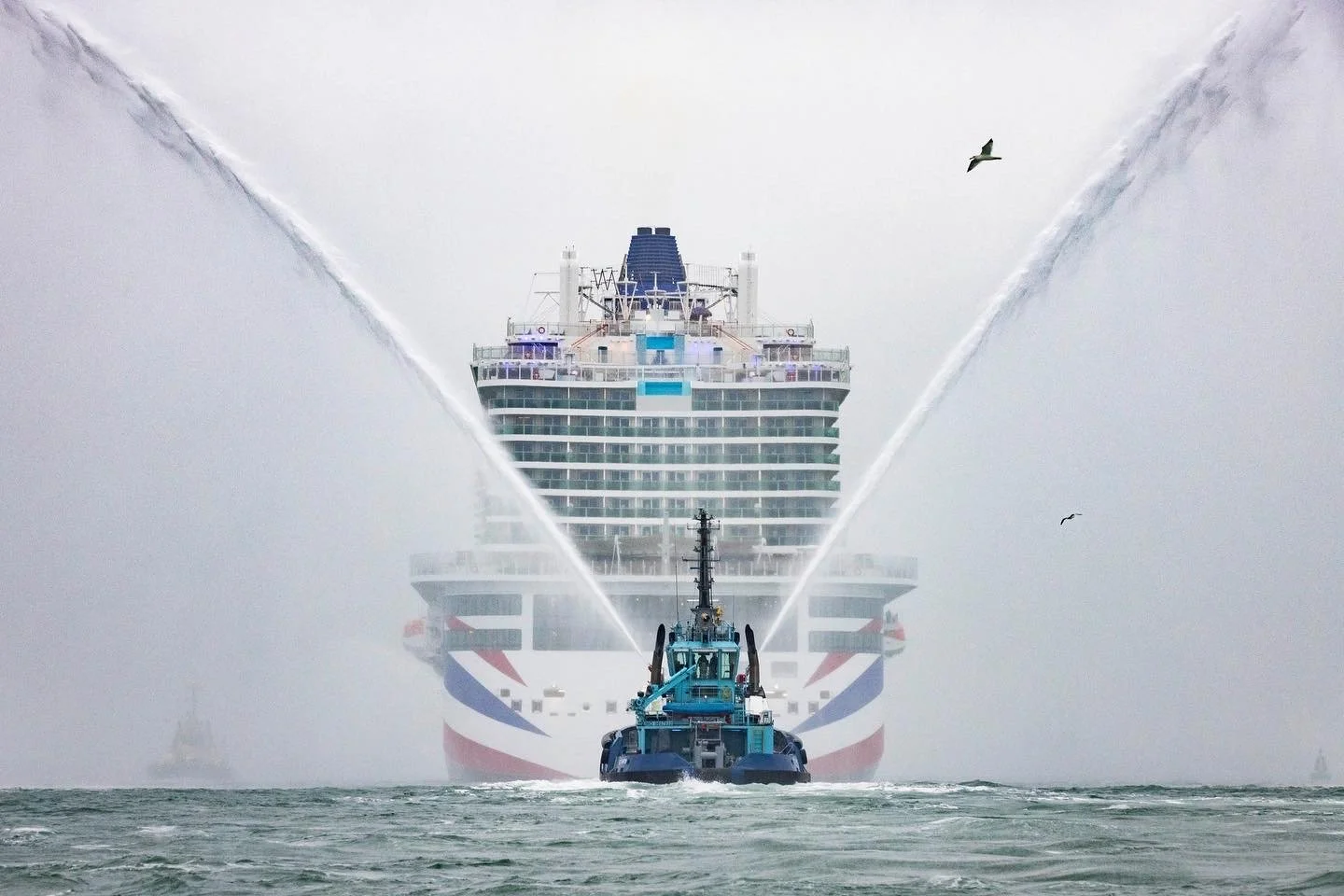 New Ship P&O Arvia Arrives in Southampton
