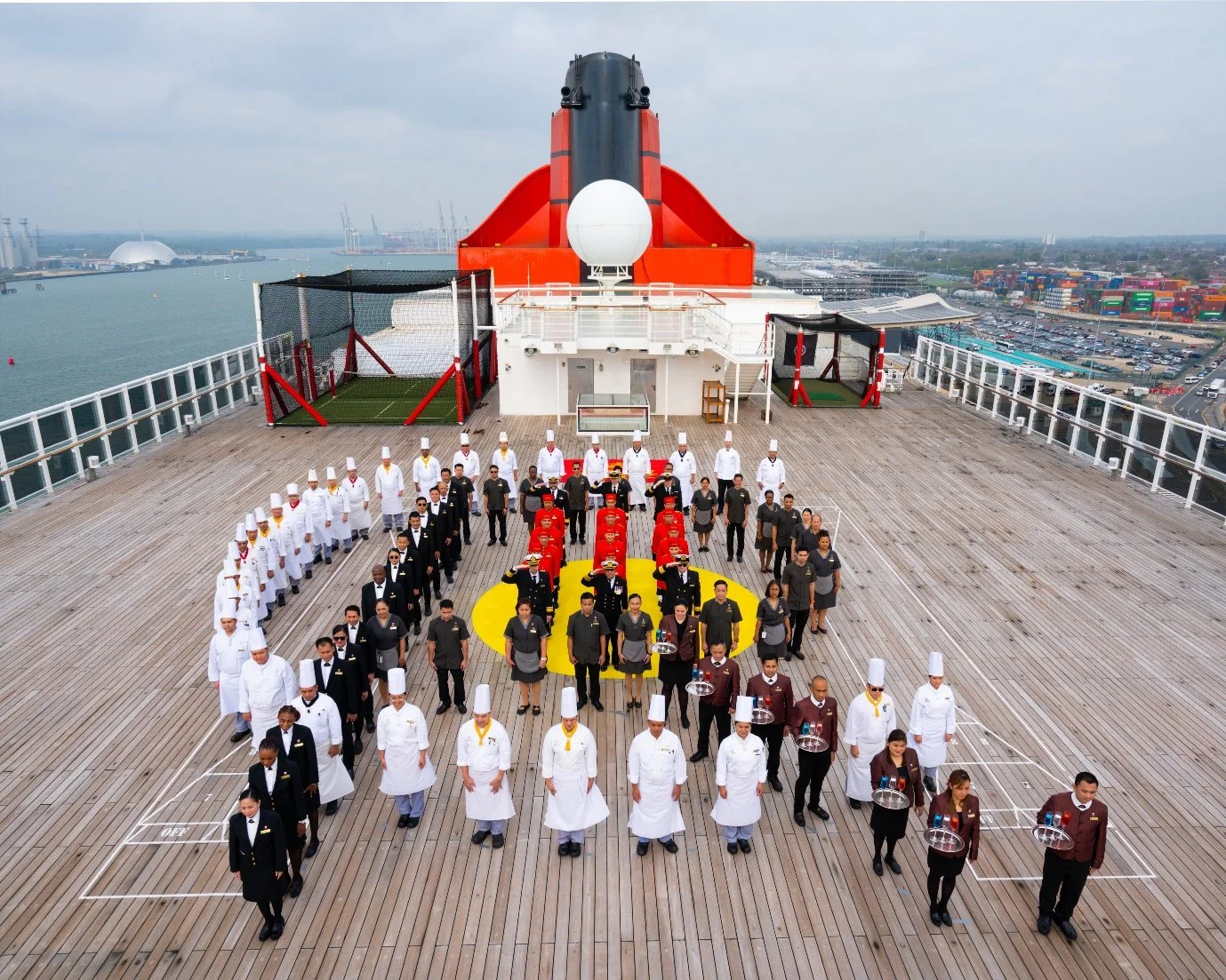 Queen Mary 2 Crew Celebrate Coronation