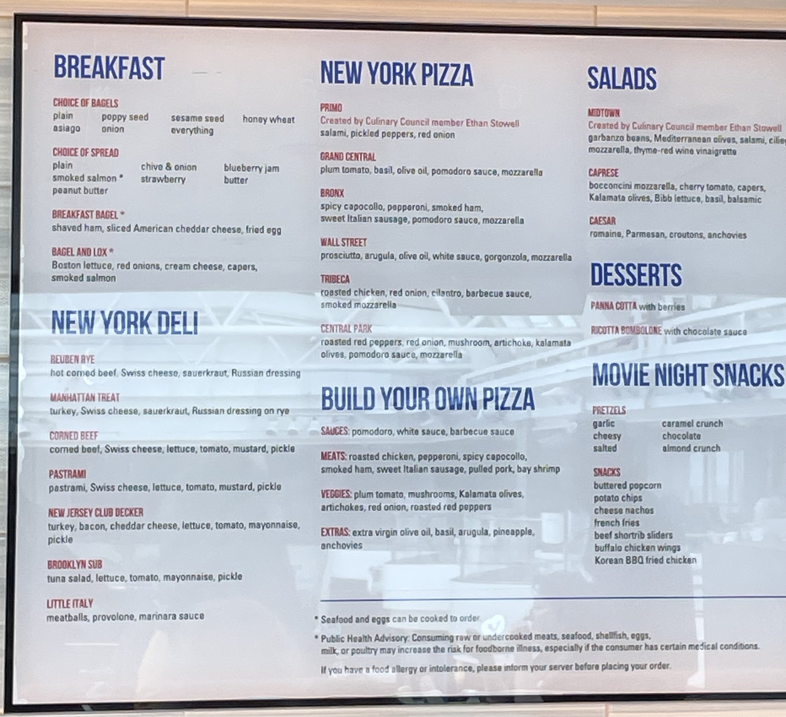 New York Deli &amp; Pizza Menu