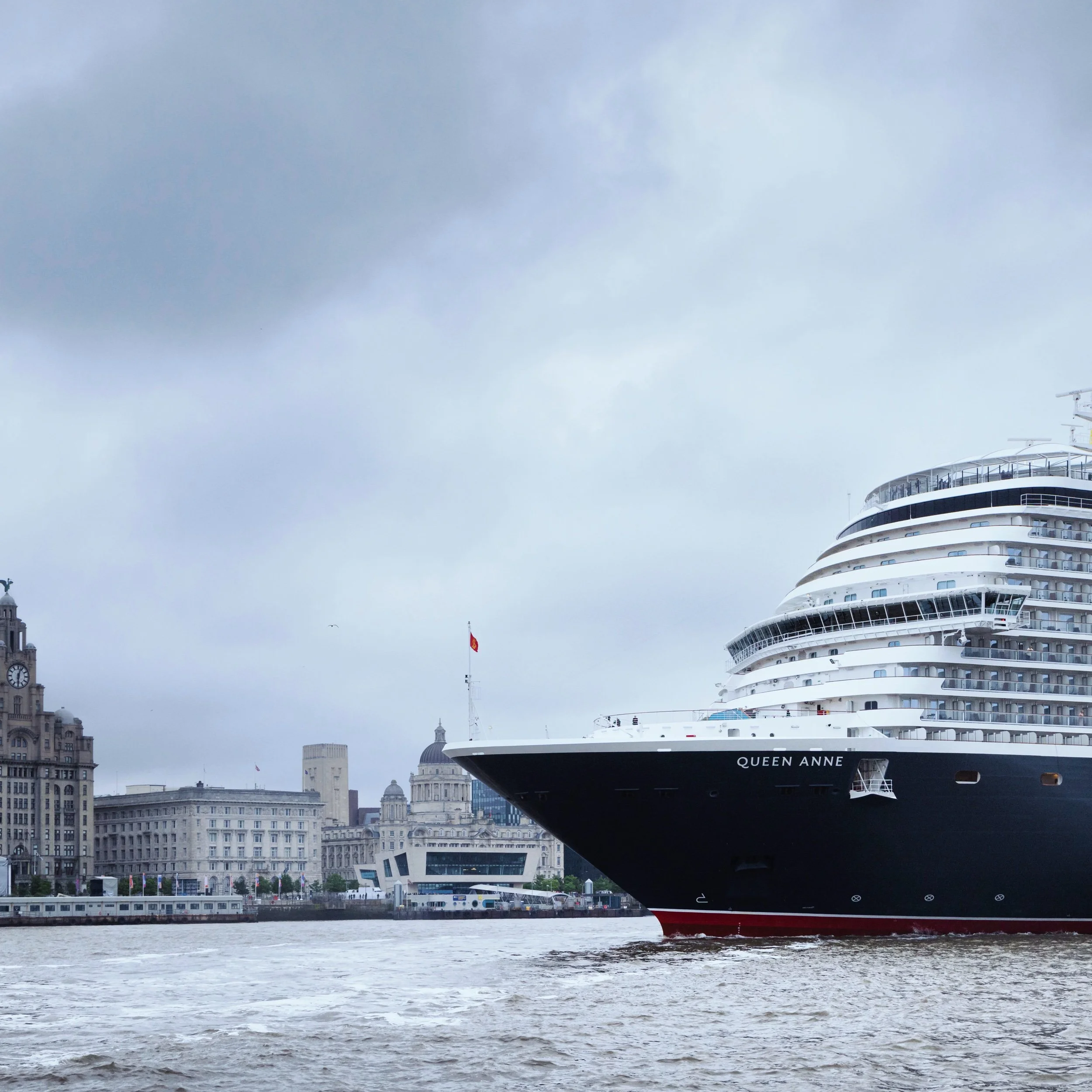 Queen Anne Arrives In Liverpool for Naming Ceremony