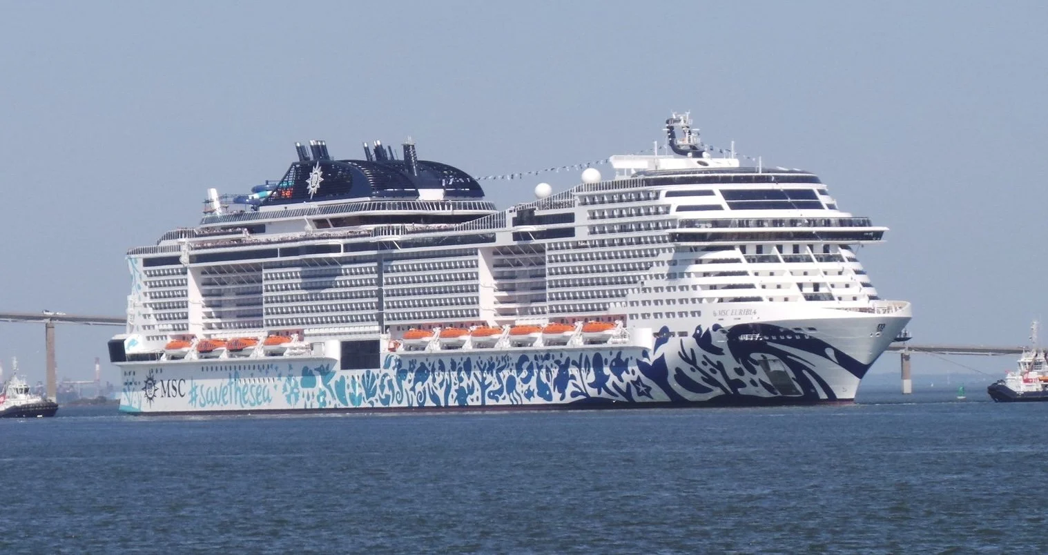 Exterior view of MSC Euribia at sea