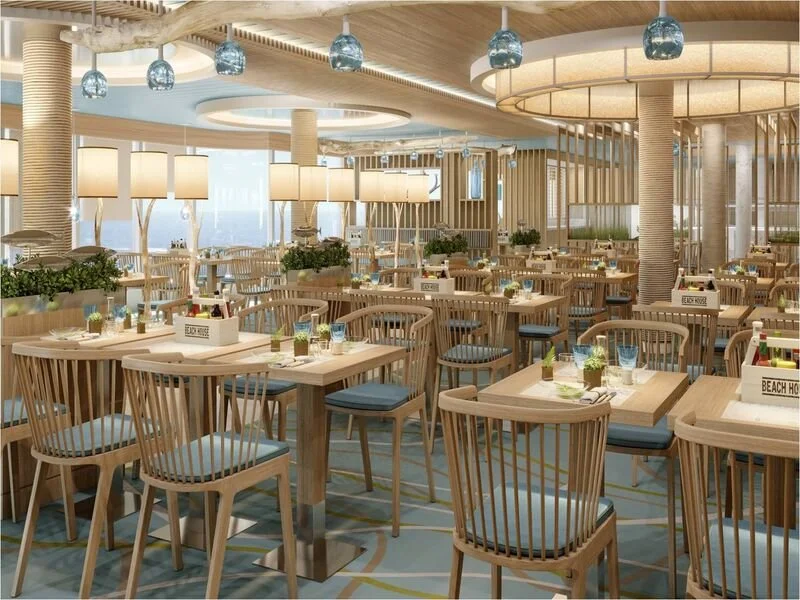 Horizon Buffet Restaurant on P&O Cruises. Photo credit:  Credit: Partner Ship Design