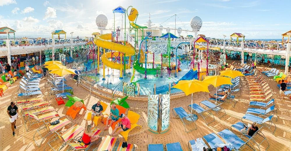 The amplified Freedom of the Seas offers guests a reimagined and Caribbean-inspired pool deck Including family favourite Adventure Ocean and Splashaway Bay