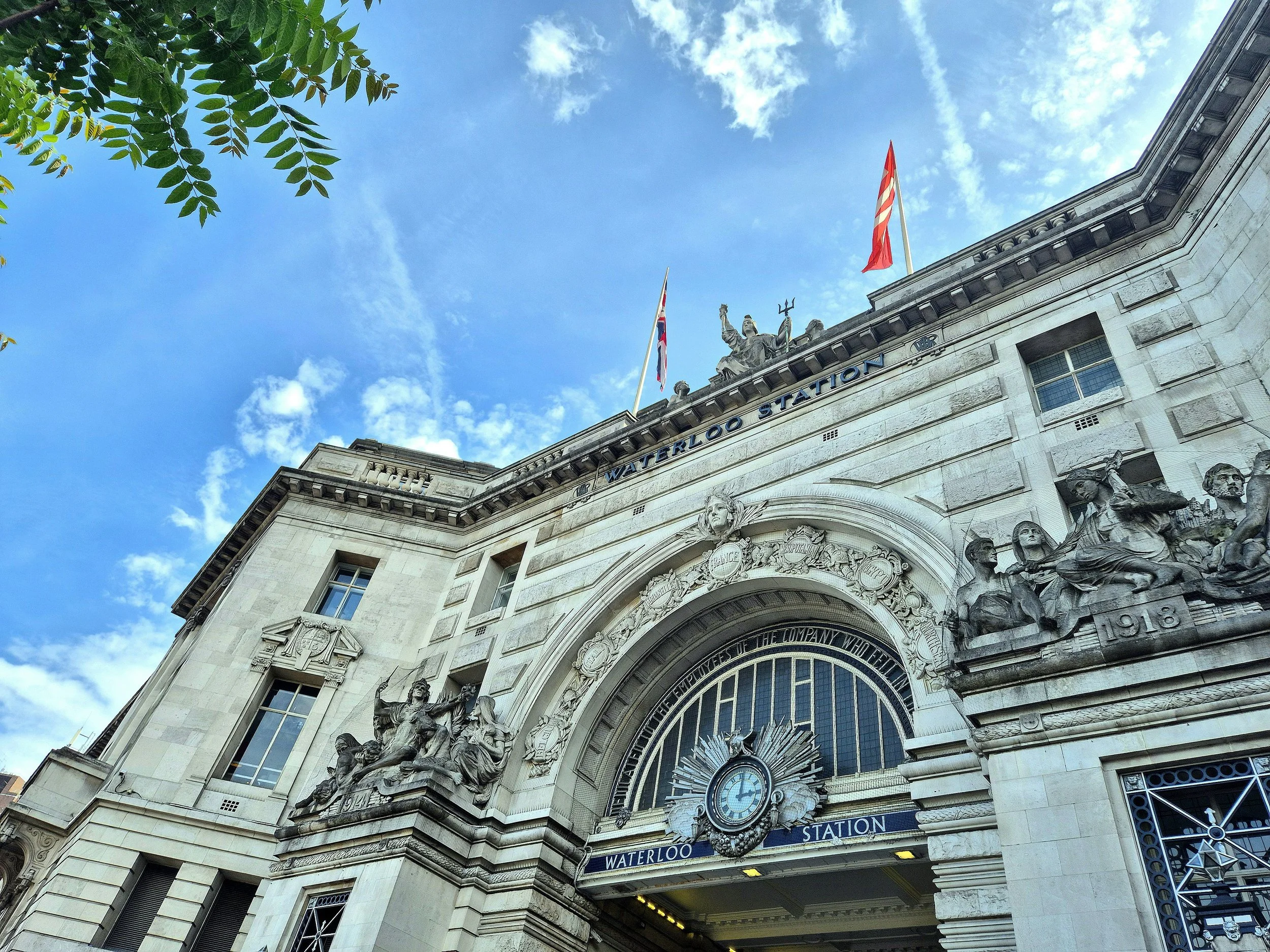 Front entrance of London Waterloo Station.
