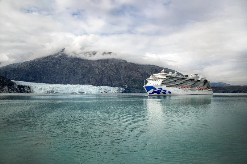Princess ship anchored in Alaska