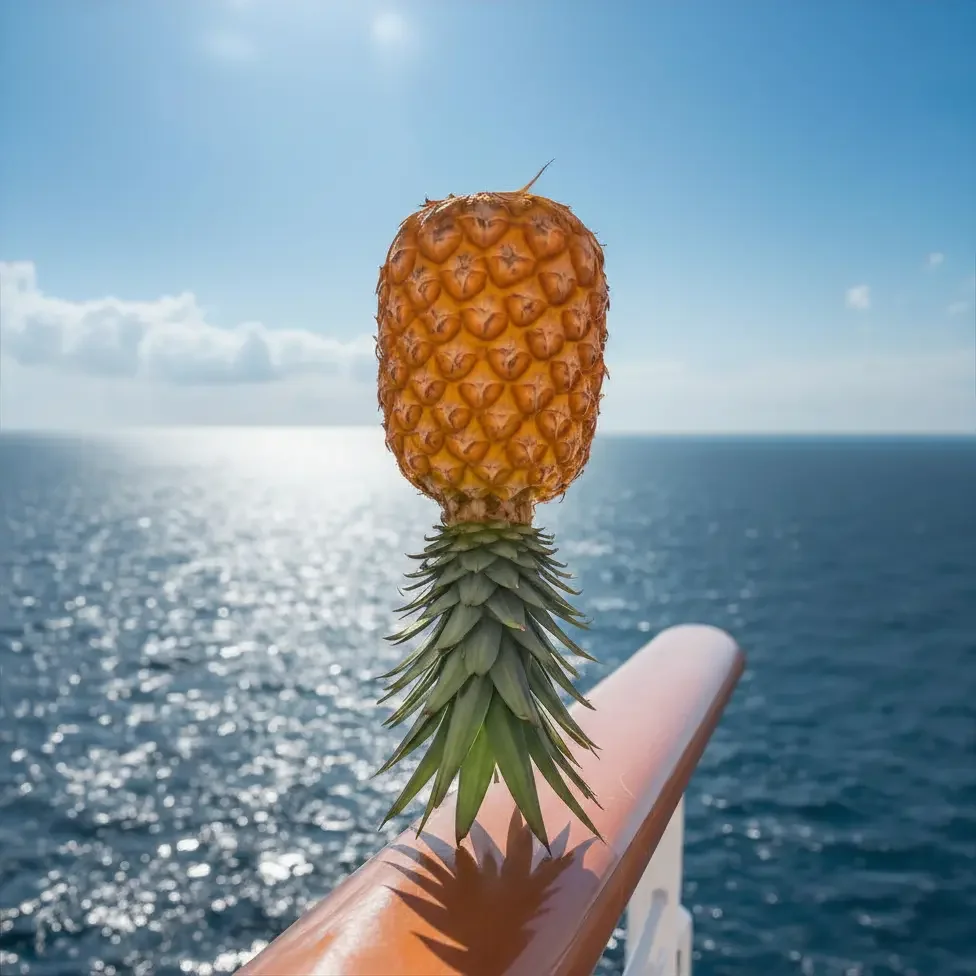 Upside-down pineapple on cruise ship - what is its hidden meaning?