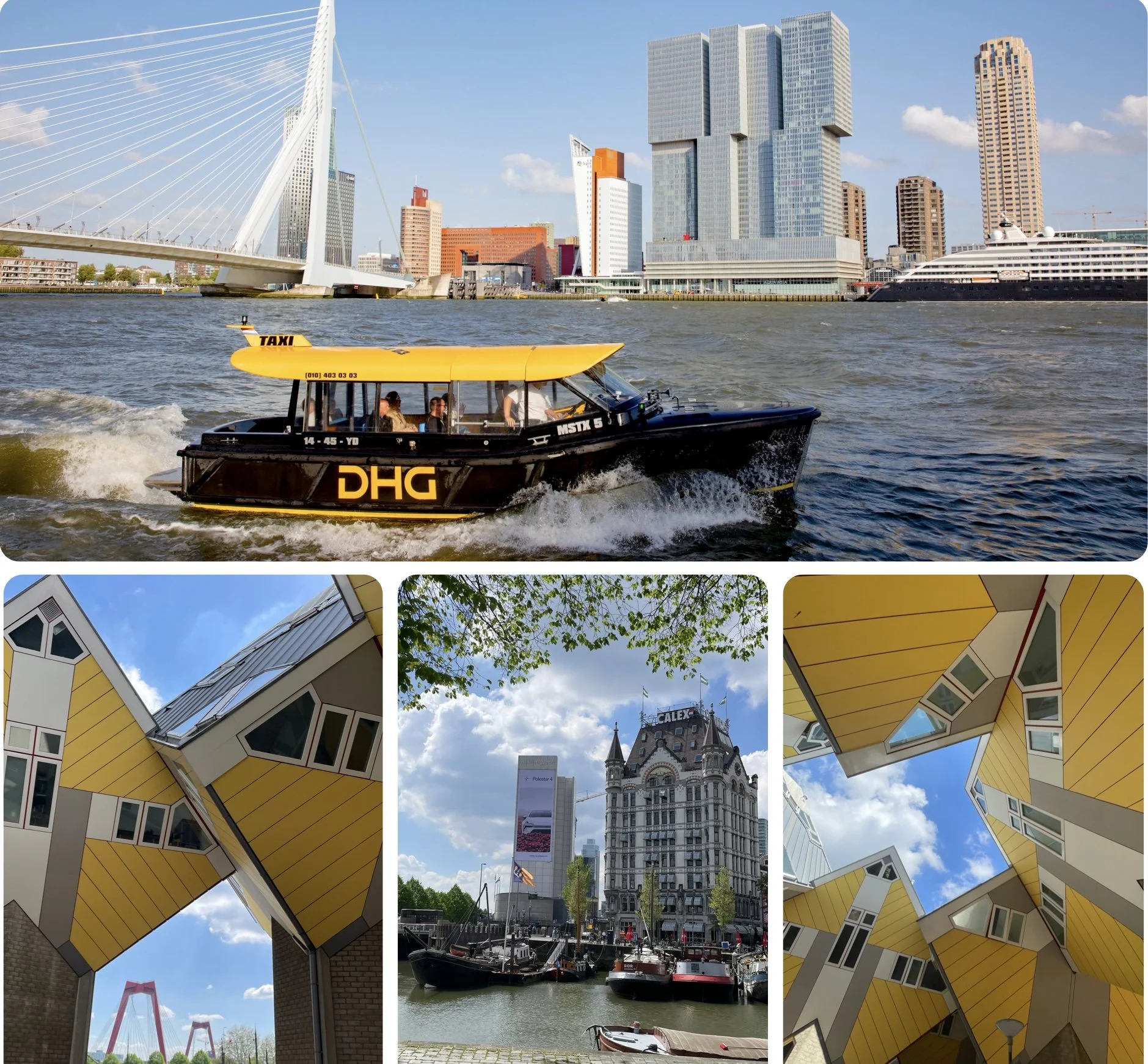 Images of Rotterdam including the iconic yellow cube houses