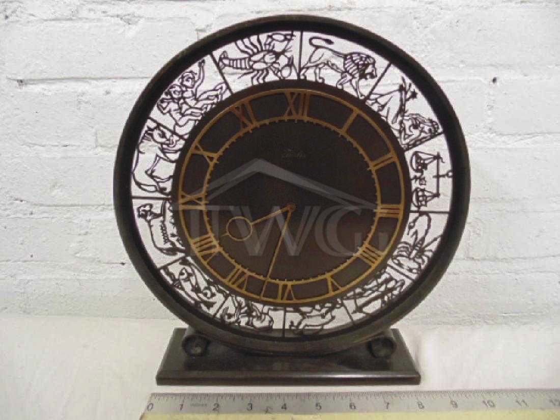 Turler Swiss bronze zodiac clock