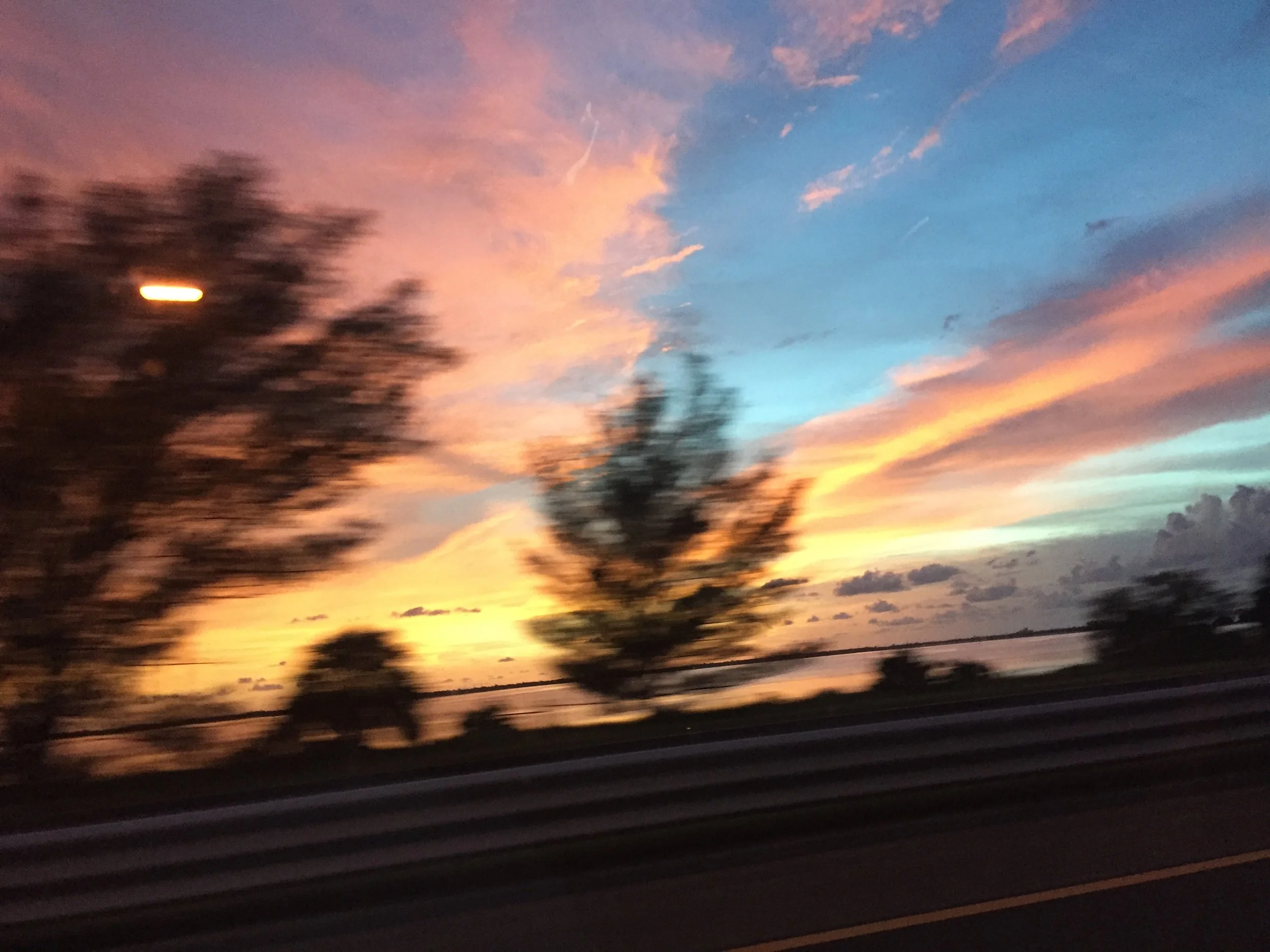 Sunset off Sunshine Skyway 