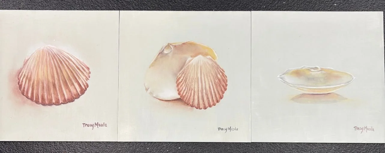 Three separate Little Shell Paintings
