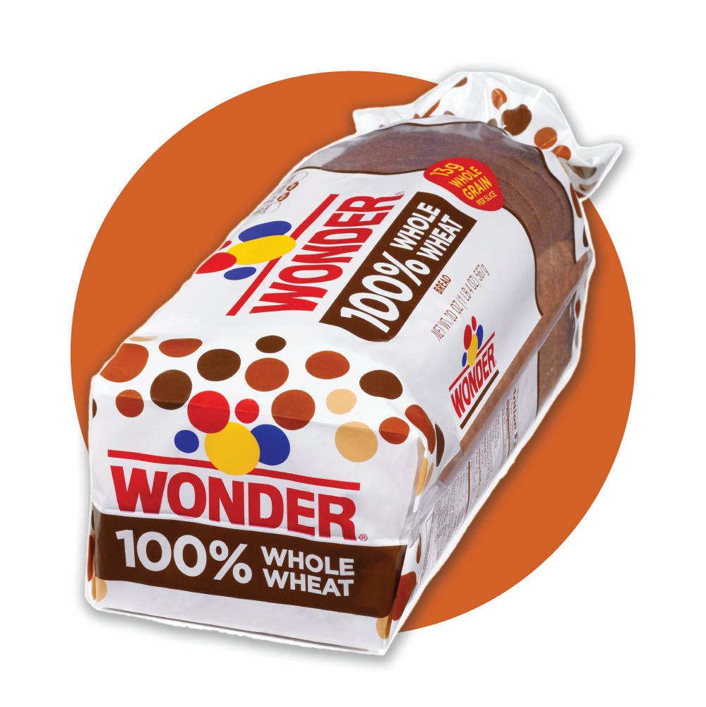 Talented farmers make the wheat. Then it’s our job to back it into the firm, flavorful form of Wonder Whole Wheat so you can toast it, top it and enjoy it.