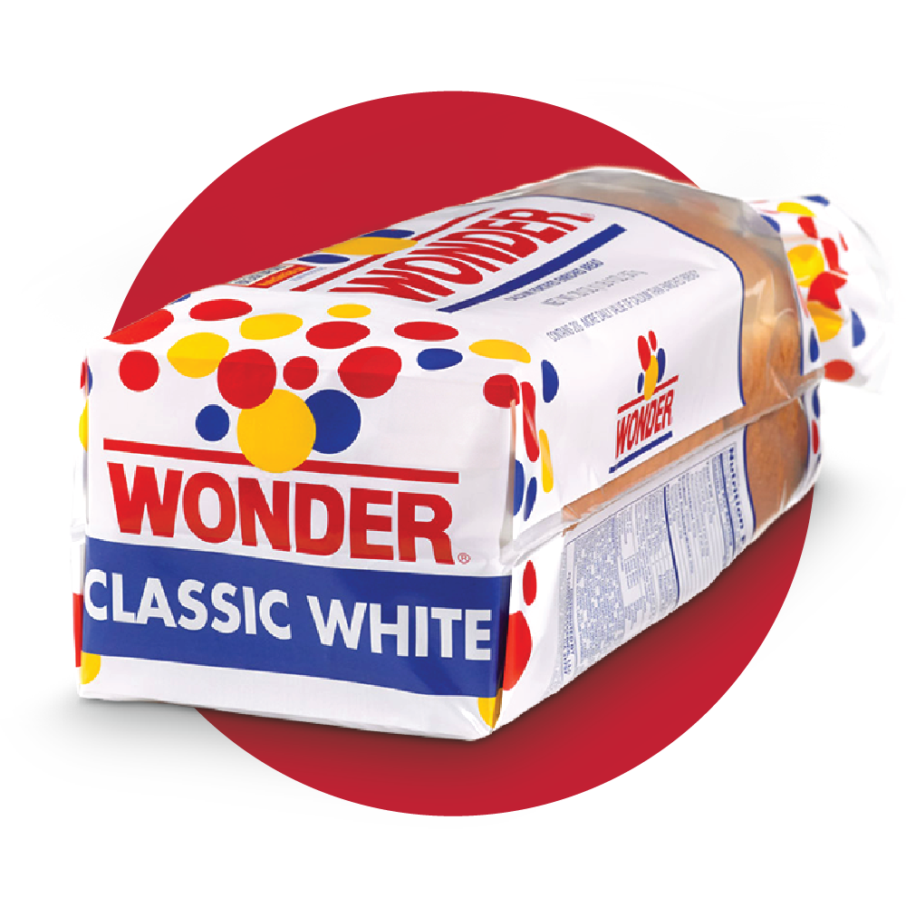 This is it - the loaf that made Wonder Bread a household name. It’s soft, white and as wholesome as childhood itself.