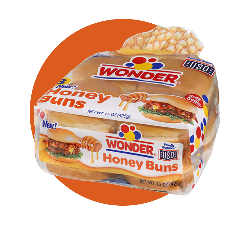 Drizzled with the subtle sweetness of honey, our Wonder Honey Bun pairs great with a maple bacon breakfast sandwich or a classic fried chicken. 