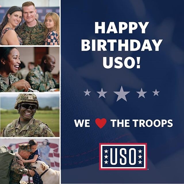 Proud to be a Force Behind the Forces with @theuso and wishing the military nonprofit a happy 79th birthday! To celebrate, help the organization raise $79,000 by Feb. 14 #BeTheForce.