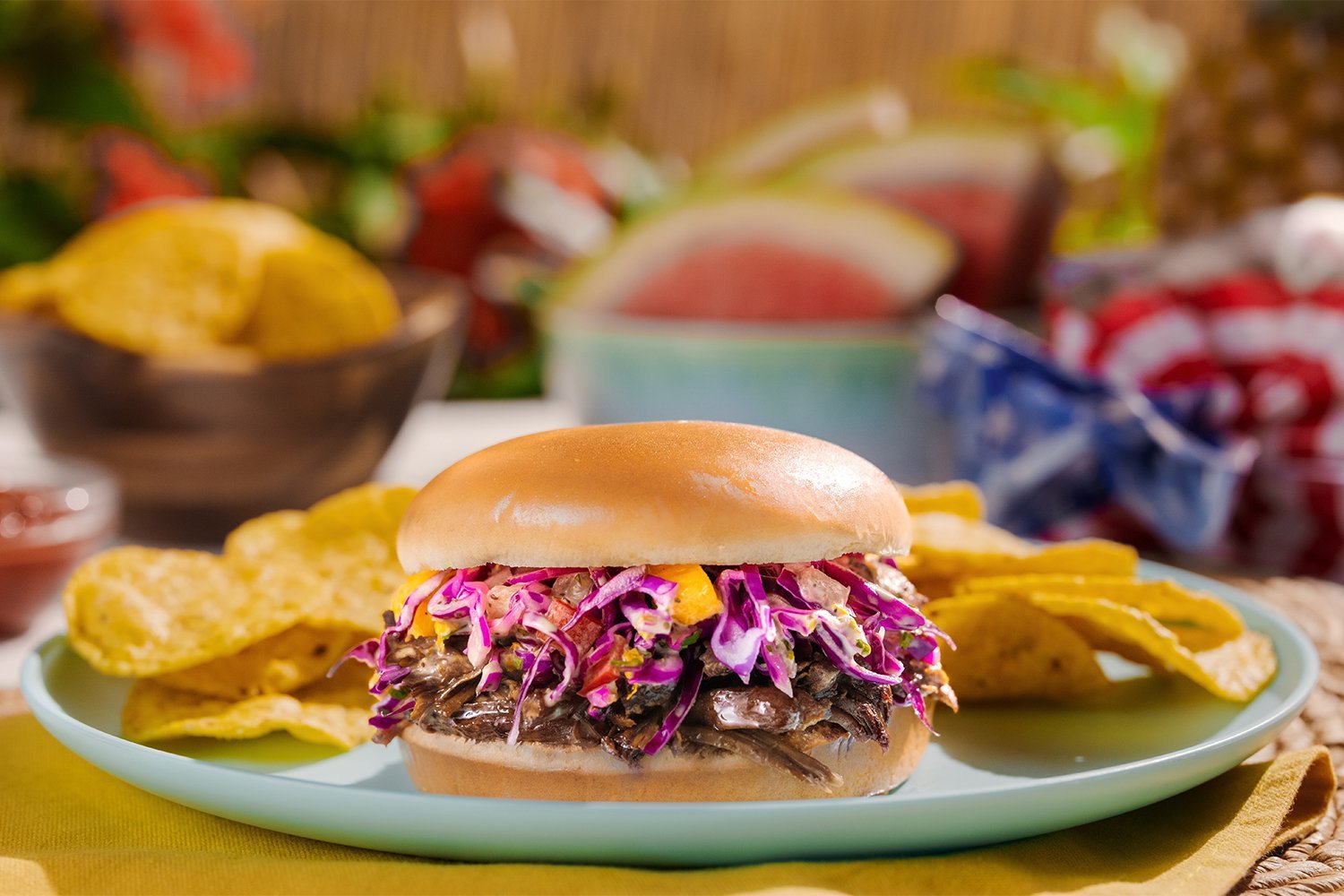 Pulled Pork Sandwich with Sweet Slaw