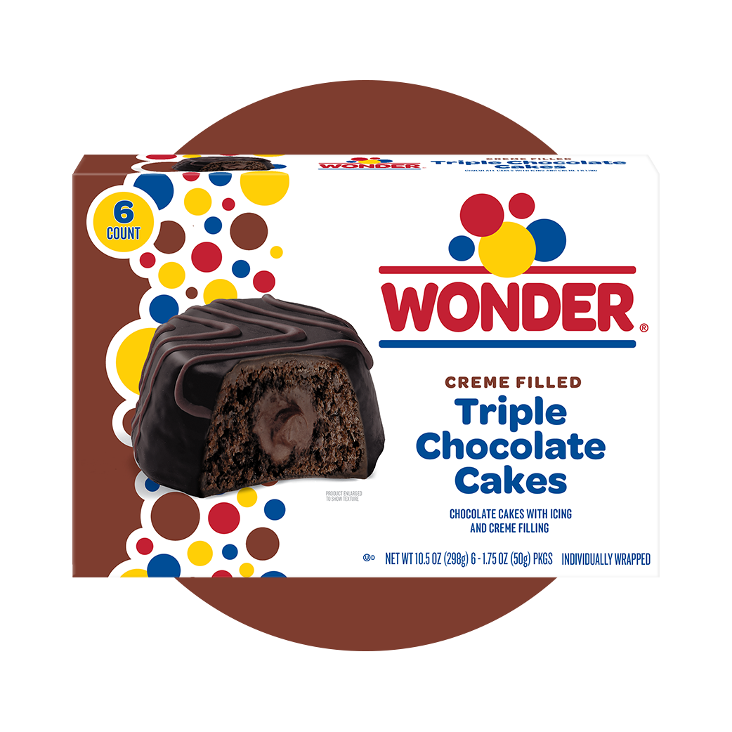 Wonder Wonder Crème Filled Triple Chocolate Cakes — product image