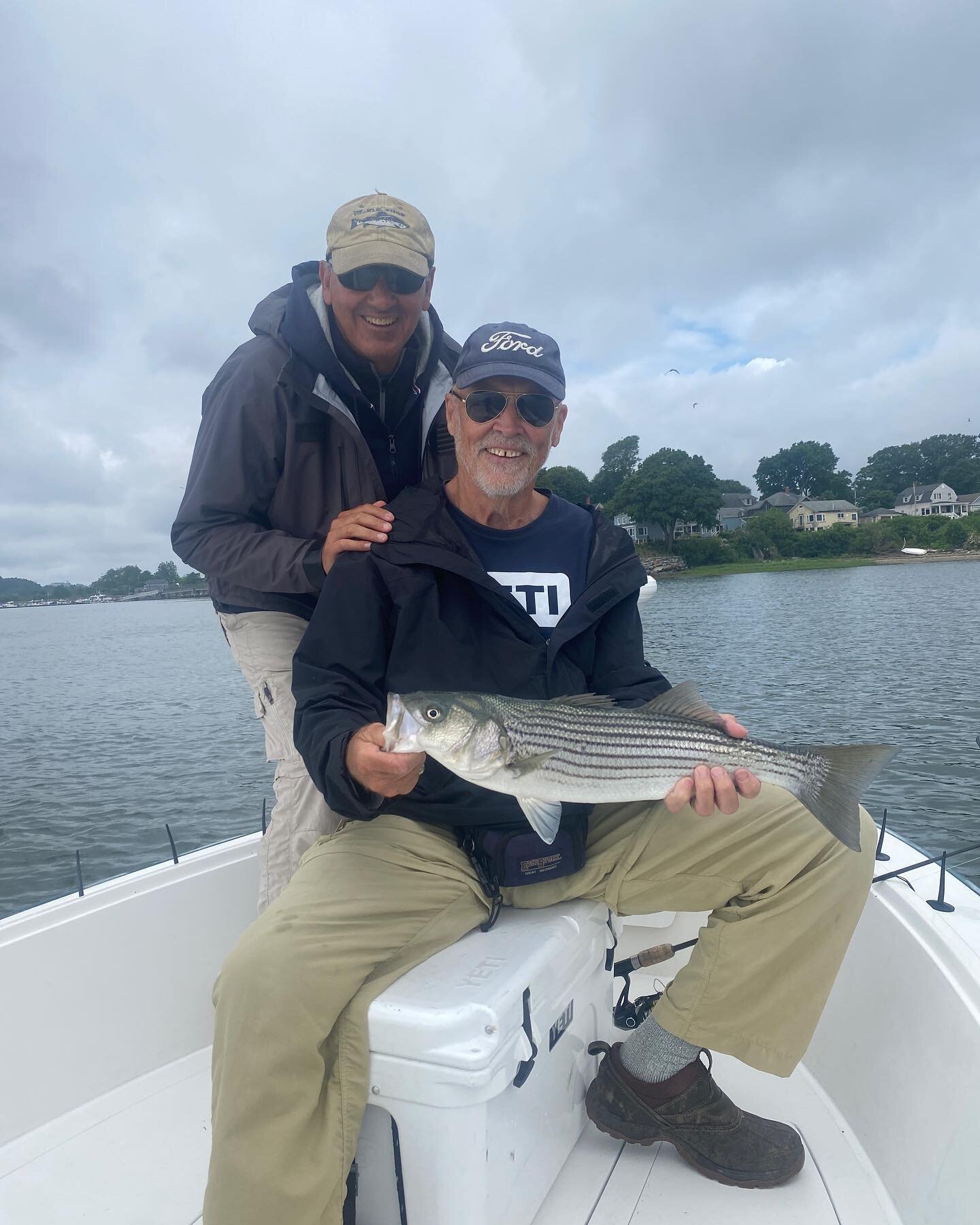 Fun morning yesterday with these guys. Little slow in the early fog. Picked up as tide started moving and fog burned off. #stripedbass #cascobay #catchandrelease #maineguide #rockandsandcharters