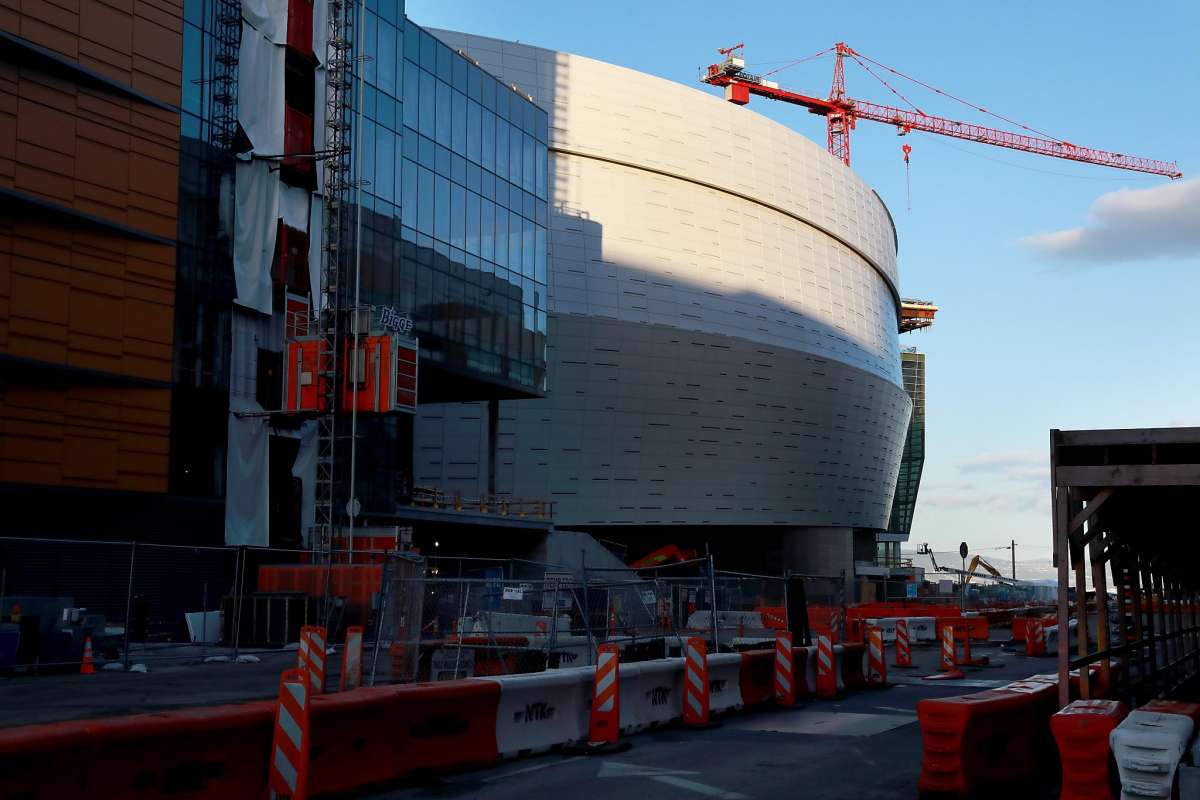 The Chase Center arena is taking shape in Mission Bay and is set to open in September. Residents are worried about congestion. Photo: Photos by Yalonda M. James / The Chronicle