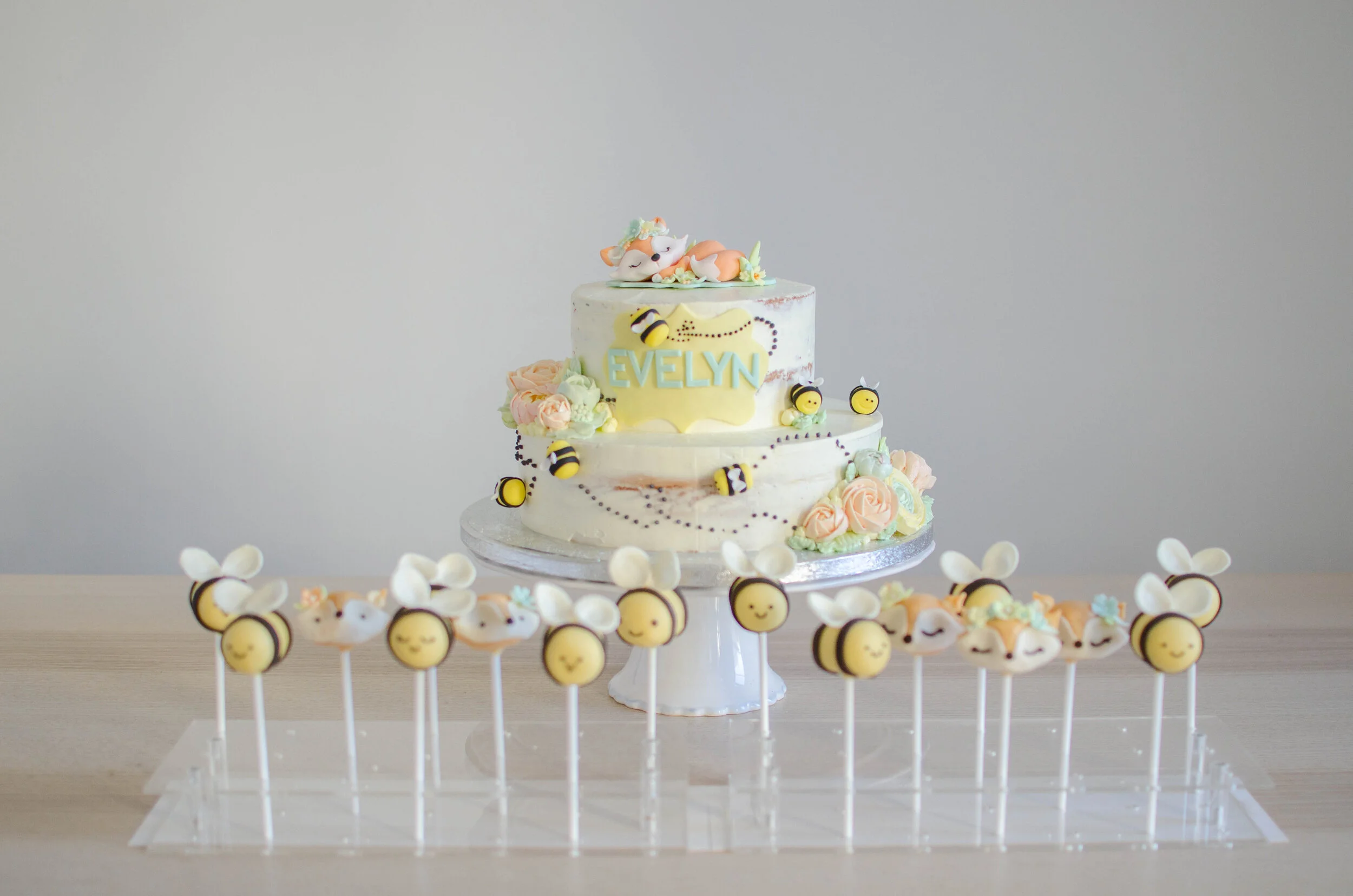 Baby Fox and Honeybee Themed Birthday Sweets