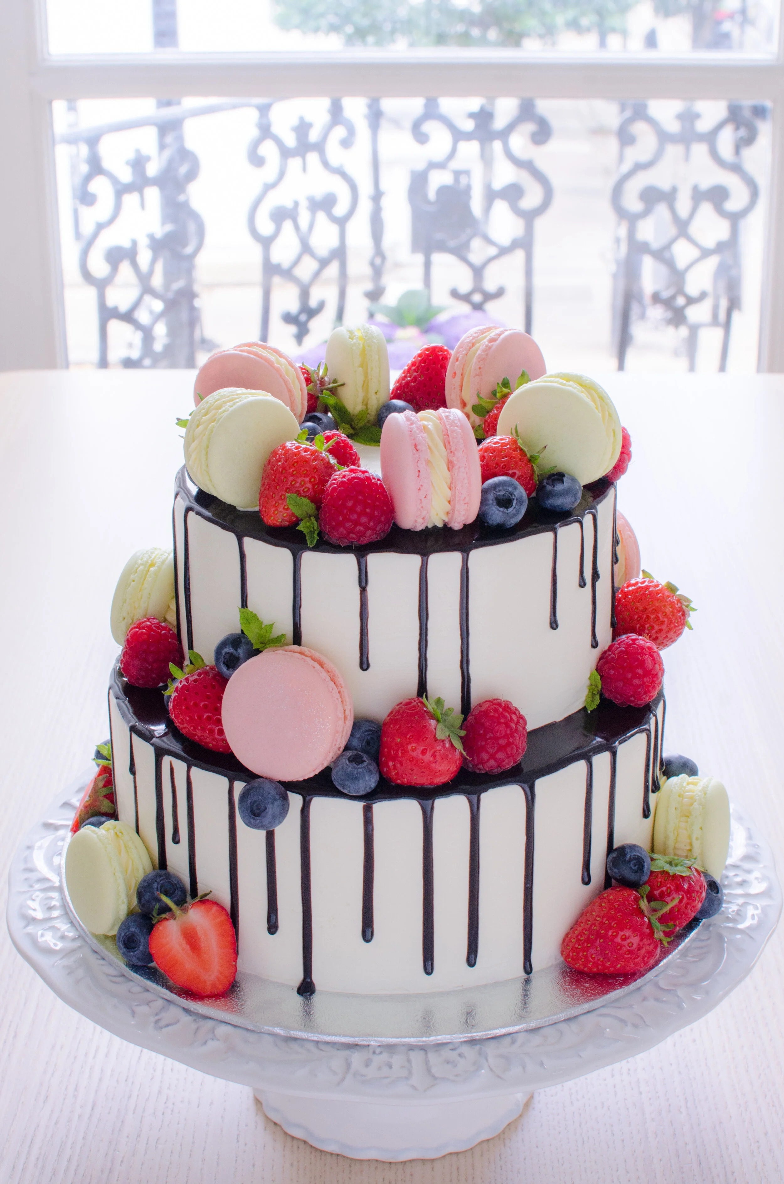 Two Tier Strawberry Drip Cake - Cover