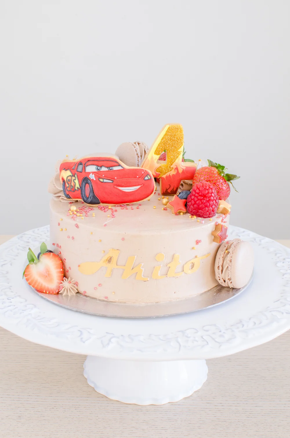 Cars Themed Ka Chow Birthday Cake カーズのバースデーケーキ Coucou Natsuha